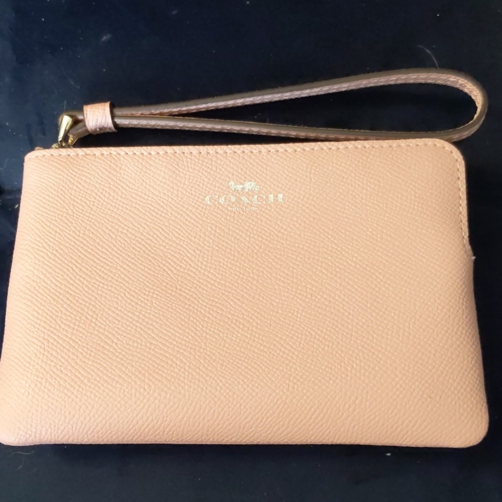 Pink coach Wristlet